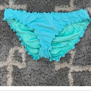 Victoria’s Secret Aqua Ruffle Cheeky Bikini Bottom